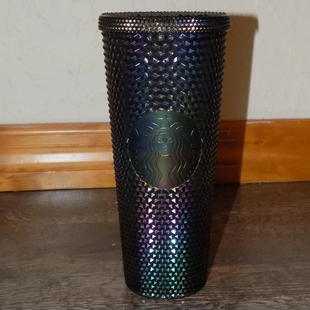 Starbucks Tumbler Unisex 24oz Oil Slick New Studded Iridescent Venti Cold Cup